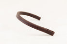 ACTraining Double Leather Brow Band, Brown Leather with Double Stitching, Equestrian Accessory 