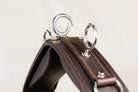 Close-up of Silver Metal Rings and Brown Leather Detailing on ACTraining Jog Pad with Belly Band