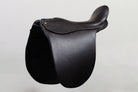 Ultra XD Saddle cutback saddle with a deep seat design for a secure riding experience, shown in side profile in dark leather.