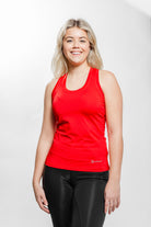 Red Brow Band Ladies' Tous les Jours Essential Tank Top, featuring a subtle logo detail.