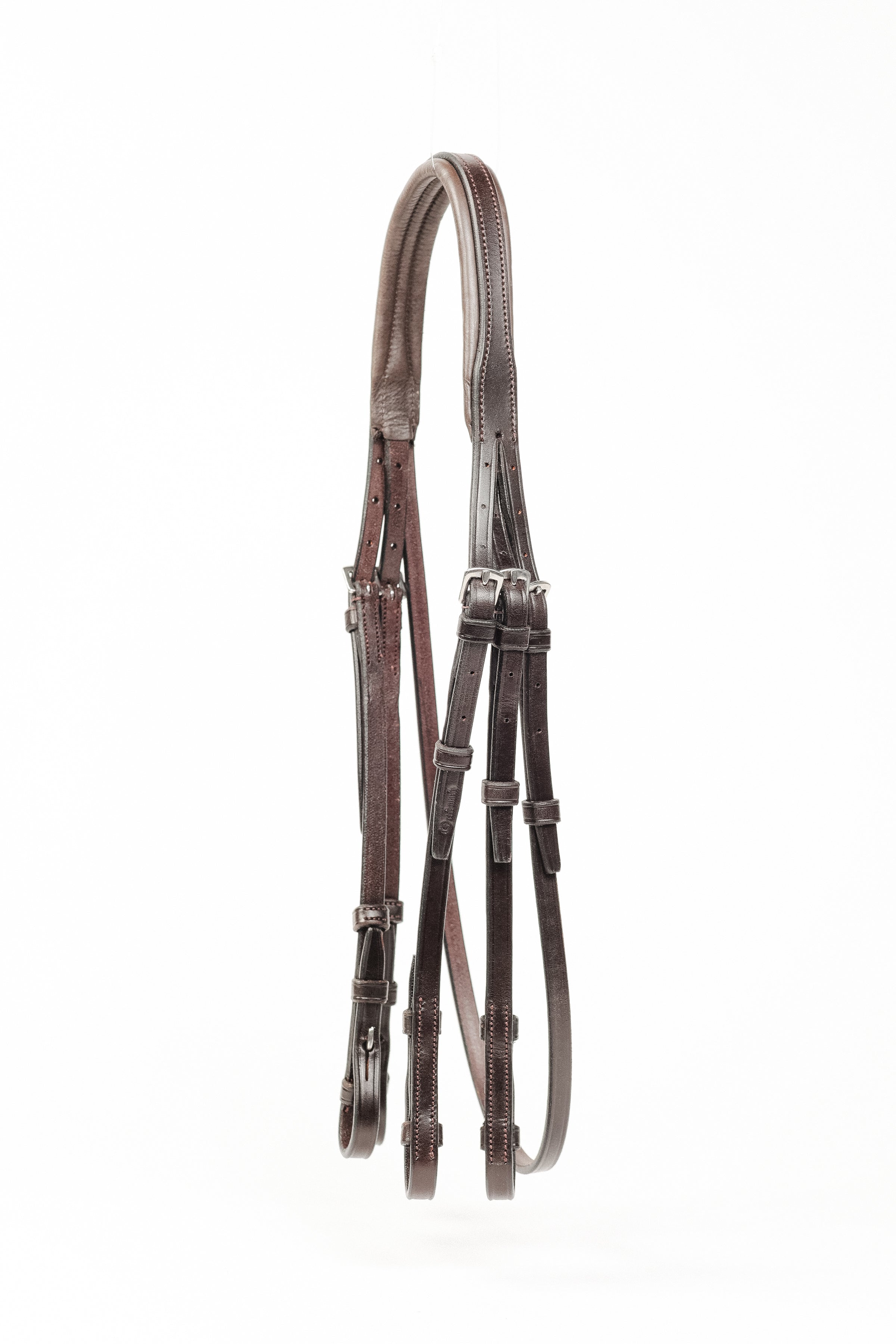 Image of Advantage Bridle Crown, Cob Size, Brown Leather Horse Tack

