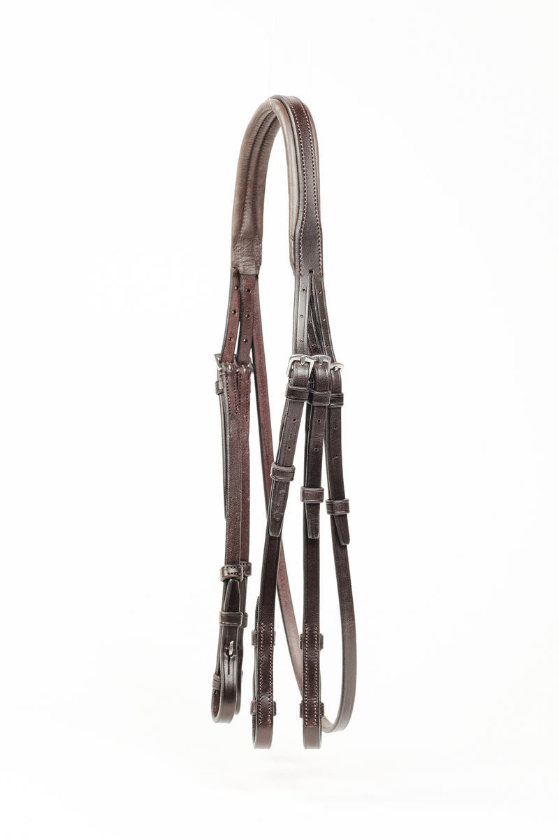 Image of Advantage Bridle Crown, Cob Size, Brown Leather Horse Tack

