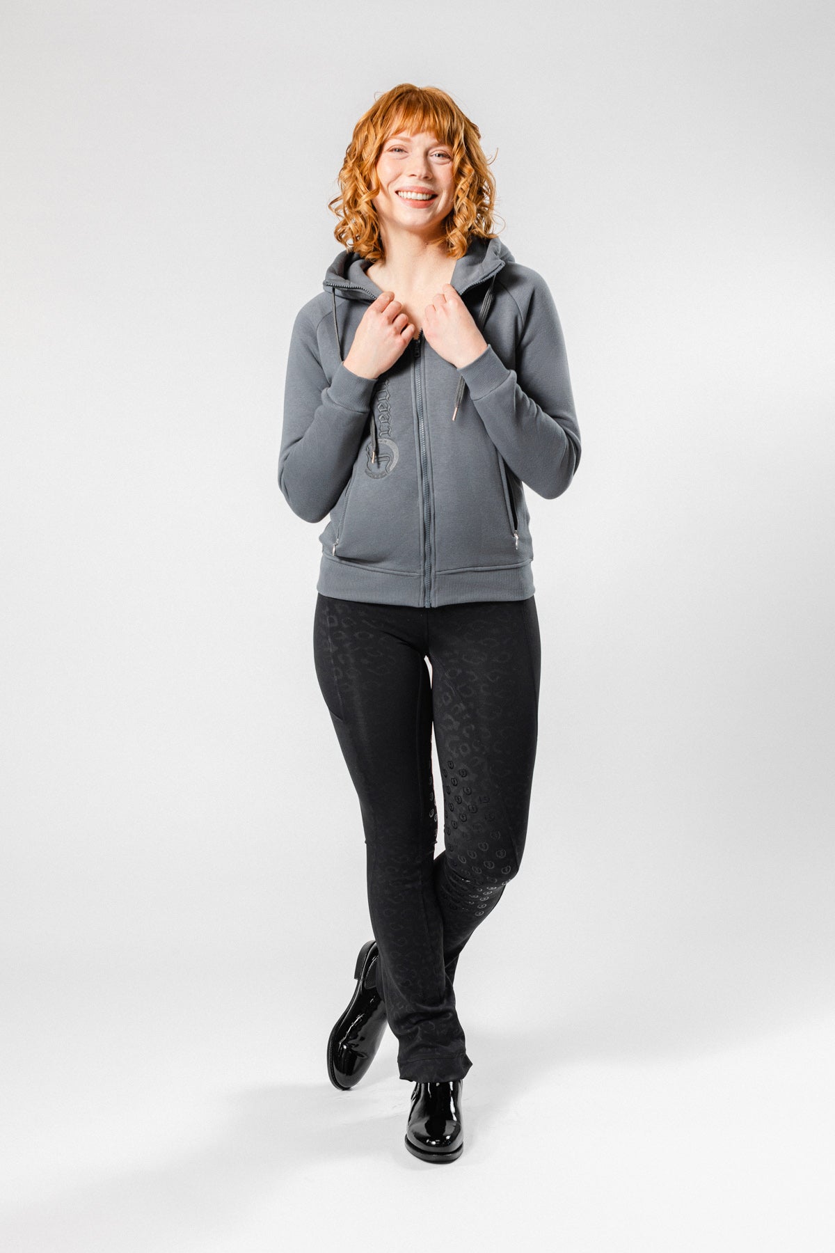 Freedman's Ladies' Logo Hoodie, ash grey, featuring front logo.