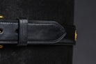Close-up of Freedman's Raised Custom Name Plate Belt
