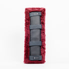 Black Fleece Back Pad by Freedman's, back-view of textured burgundy fabric