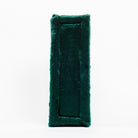Black Fleece Back Pad by Freedman's, front-view of textured green fabric