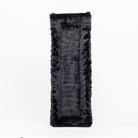 Black Fleece Back Pad by Freedman's, front-view of textured black fabric