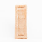 Black Fleece Back Pad by Freedman's, front-view of textured tan fabric