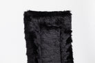 Black Fleece Back Pad by Freedman's, close-up of textured black fabric