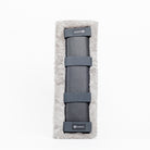 Black Fleece Back Pad by Freedman's, back-view of textured grey fabric