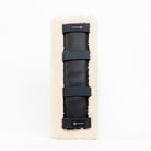 Black Fleece Back Pad by Freedman's, back-view of textured natural fabric