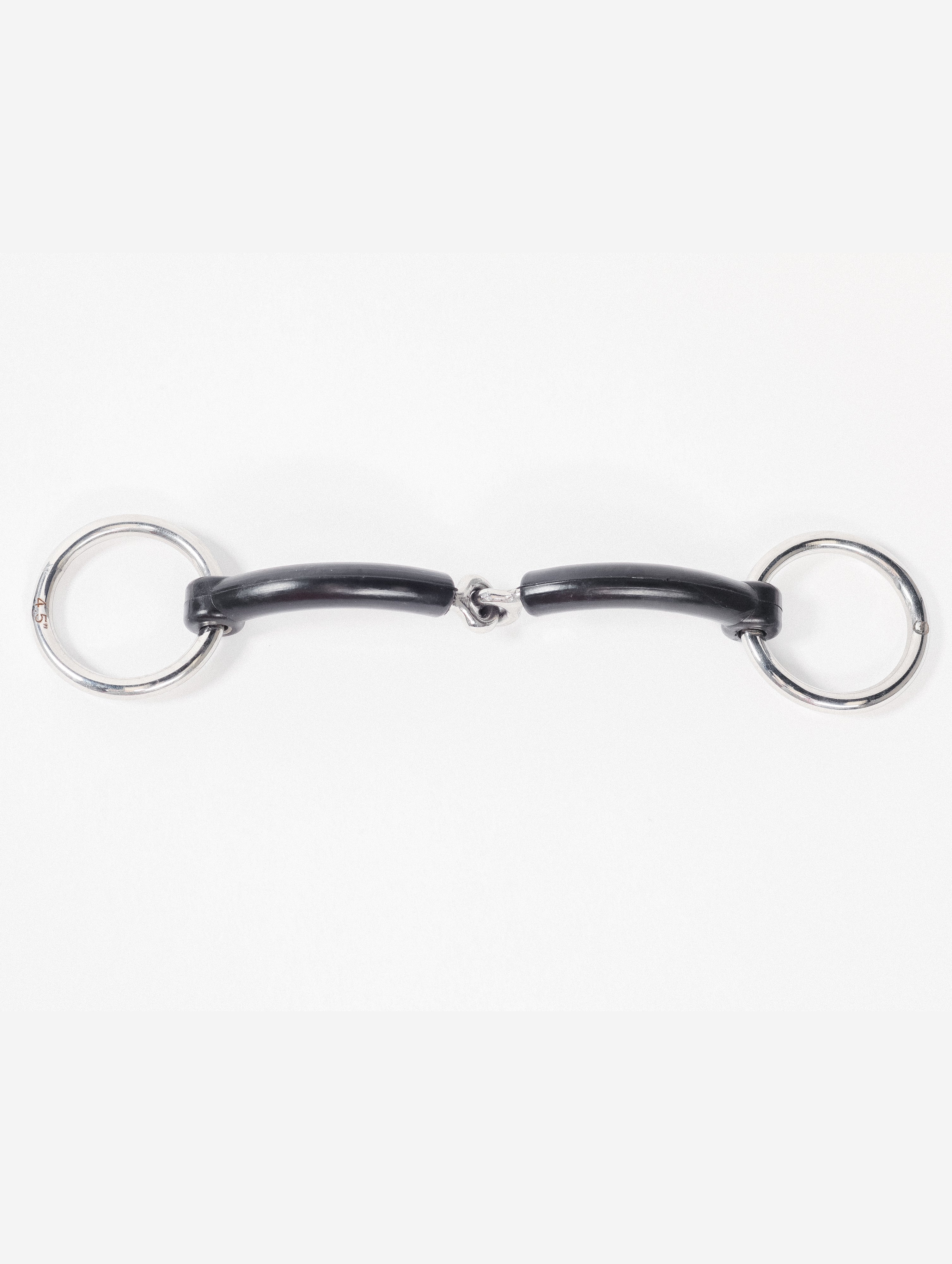 Black PVC Cast Snaffle Bradoon Horse Bit