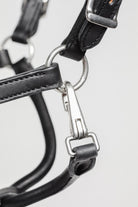 Close-up of 3/4" Double Stitched Fixed Chin Halter by Freedman's, Showing Metal Hardware and Stitching