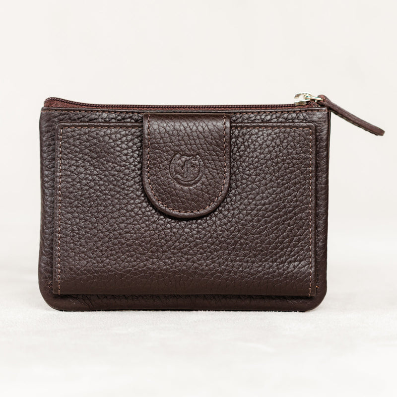 Freedman's Ladies Medium Brown Leather Wallet with Logo