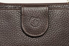Textured Brown Leather Wallet with Freedman's Logo Branding