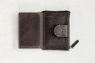Interior View of Brown Leather Freedman's Ladies Medium Wallet with Card Slots