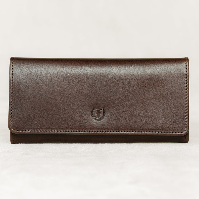 Freedman's Ladies Brown Leather Wallet with Logo Detail