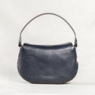 Freedman's Murphy Bag in Dark Navy Leather, Showing Back Silhouette
