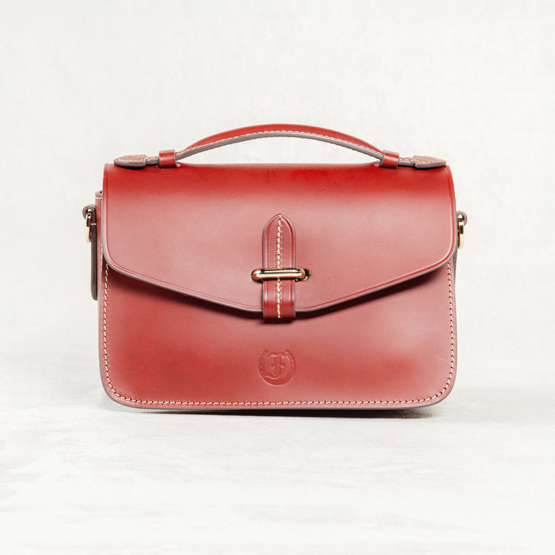 Brunello leather Mantelet Bag by Freedman's with flap closure and top handle.