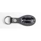 Black Leather Freedman's Saddle Key Ring with Silver Accents 