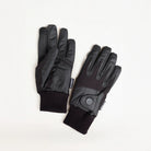 Signature Ladies' II Winter Gloves in black, displaying the front and palm designs, reinforced grip areas, and ribbed knit cuffs.