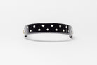 Freedman's Wide Tapered 13" Black Patent Leather Browband with small white dots.