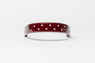  Freedman's Wide Tapered 13" Browband, Burgundy patent with small white dots