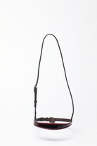 Freedman's Tapered Show Caveson, black/burgundy turned edge design.