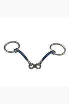 French Link Snaffle Bradoon Bit: Metal Bit with French Link Center and Loose Rings
