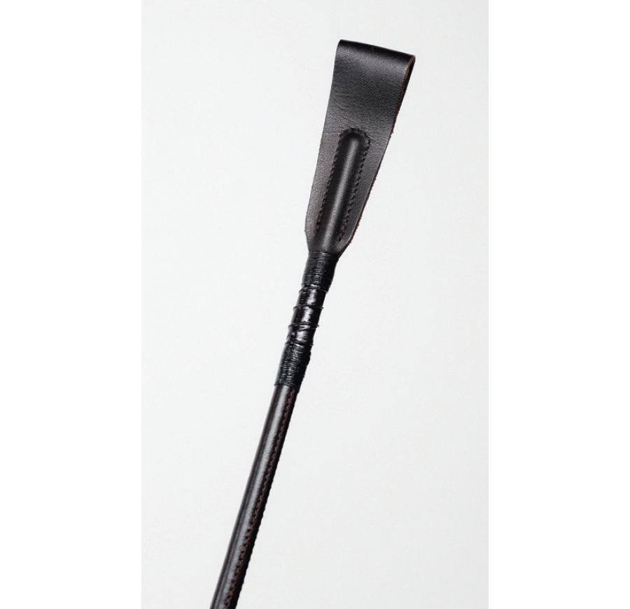 Hunt Bat Brown Leather Wrapped 25": Brown Leather Riding Crop with Wrapped Handle and 25 Inch Length