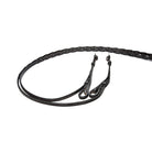 Pair of Advantage False Gag Snaffle Reins in havana brown leather against a white background.