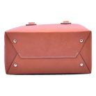 Freedman's Dormeuse Bag: Classic and Elegant Women's Handbag view form the bottom, Tan Leather with Detailed Stitching