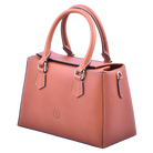 Freedman's Dormeuse Bag: Pink Leather Handbag with Top Handle and Gold Hardware