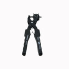 Black Sprenger Power Plier Leather Hole Punch with multiple hole sizes, displayed on a white background.