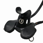 Freedman's M Pattern Crupper: Black Leather Crupper with Silver Freedman’s Brand Logo and Buckle Details