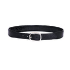 Black patent leather Padded Caveson Belt 1 1/2" with silver buckle.
