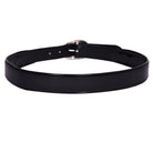 Black patent leather Padded Caveson Belt 1 1/2" with silver buckle. Back view


