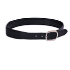 Black patent leather Padded Caveson Belt 1 1/2" with silver buckle.
