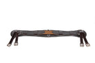 Brown leather Stabil-Flex Girth by Freedman's, with darker center panel and buckles.