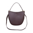 Brown Barouchet Bag with shoulder strap and handle, shown on a white background.