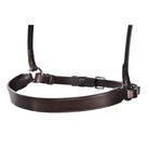 Close-up of Draw Tight Caveson: Leather Horse Training Equipment with Adjustable Straps and Buckles 