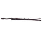ACTraining Backstrap, designed for training or riding, made of brown leather with adjustable buckles and hardware, laid flat on a white background.