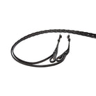 Pair of Advantage False Gag Snaffle Reins in havana brown leather against a white background.