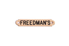 Brass Bridle Plate with the brand name "FREEDMAN'S" in black lettering, shown on a white background.