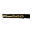 Freedman's Chain Browband for Harness: Burgundy Leather Browband with Chrome Chain Detail, Close-Up