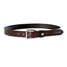 Freedman's Classic Roller Buckle Belt: Dark Brown Leather Belt with Silver Roller Buckle, Full View