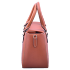 Freedman's Dormeuse Bag: Classic and Elegant Women's Handbag side profile, Pink Leather with Detailed Stitching