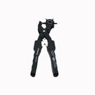 Black Sprenger Power Plier Leather Hole Punch with multiple hole sizes, displayed on a white background.