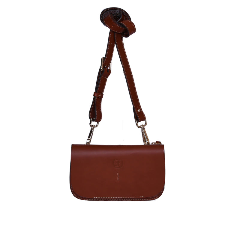 Freedman's Newcastle Belt Bag in Cognac Leather with adjustable strap
