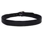 Black patent leather Padded Caveson Belt 1 1/2" with silver buckle. Back view



